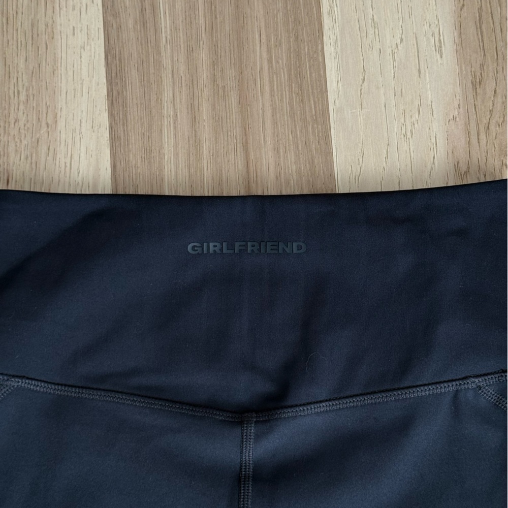 New Girlfriend Collective High Waist Shorts With Pockets - Navy Size Small - Picture 11 of 11